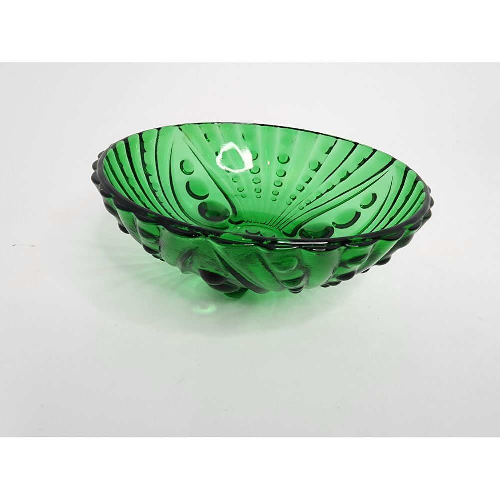Anchor Hocking Forrest Green‎ Small Footed Burple Bowl